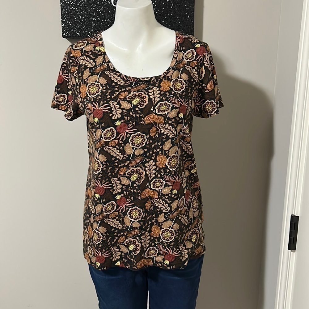 Anthropologie Scotch and Soda Harvest Floral Print Fall TShirt Top Size M